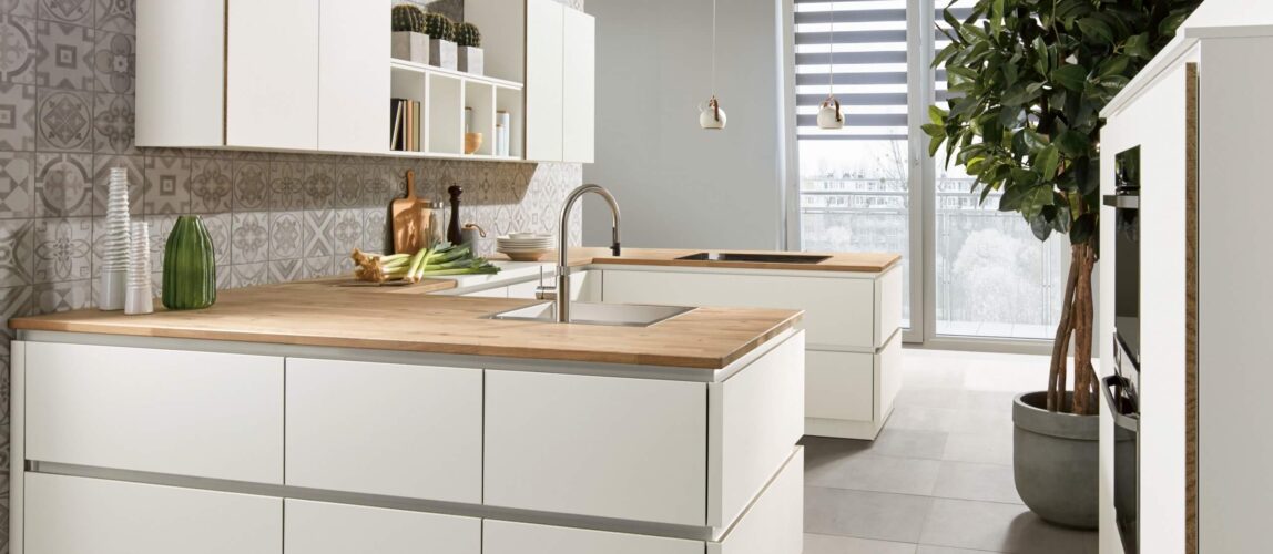 Grifflose Inselküche